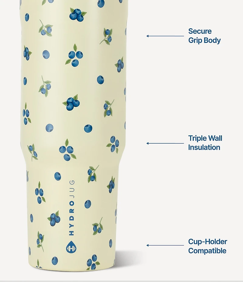HYDROJUG Freshly Picked Flip Straw Sport Bottle, 32-oz