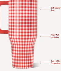HYDROJUG Summer Picnic Flip Straw Traveler, 32-oz.