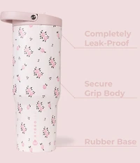 HYDROJUG Wildrose Flip Straw Sport Bottle, 32-oz