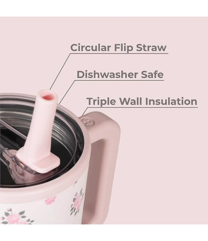 HYDROJUG Wildrose Flip Straw Traveler, 32-oz.