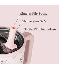 HYDROJUG Wildrose Flip Straw Traveler, 32-oz.
