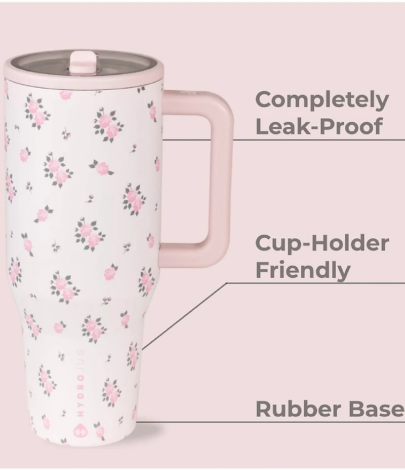 HYDROJUG Wildrose Flip Straw Traveler, 32-oz.
