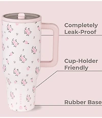 HYDROJUG Wildrose Flip Straw Traveler, 40oz