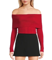 I.N. San Francisco Off-The-Shoulder Marilyn Long Sleeve Sweater