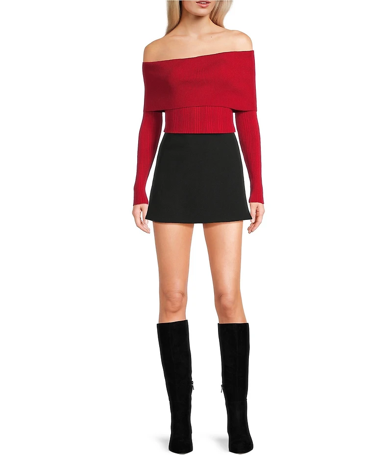 I.N. San Francisco Off-The-Shoulder Marilyn Long Sleeve Sweater