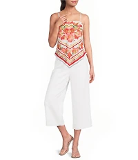 I.N, San Francisco Floral Printed Cami Scarf Top