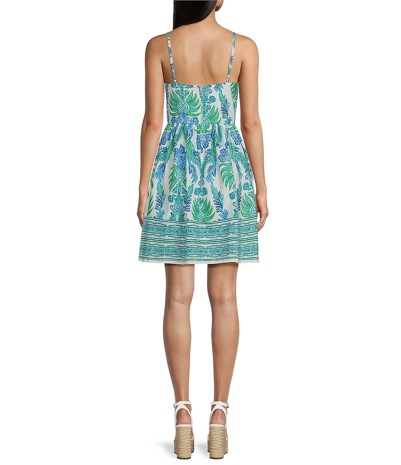 I.N San Francisco Floral Printed Square Neck Baby Doll Dress