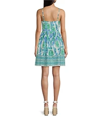 I.N San Francisco Floral Printed Square Neck Baby Doll Dress