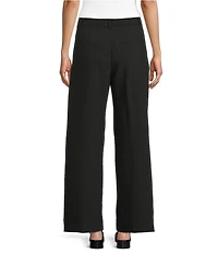 I.N San Francisco Pleated Mid Rise Wide Leg Tailored Twill Pants