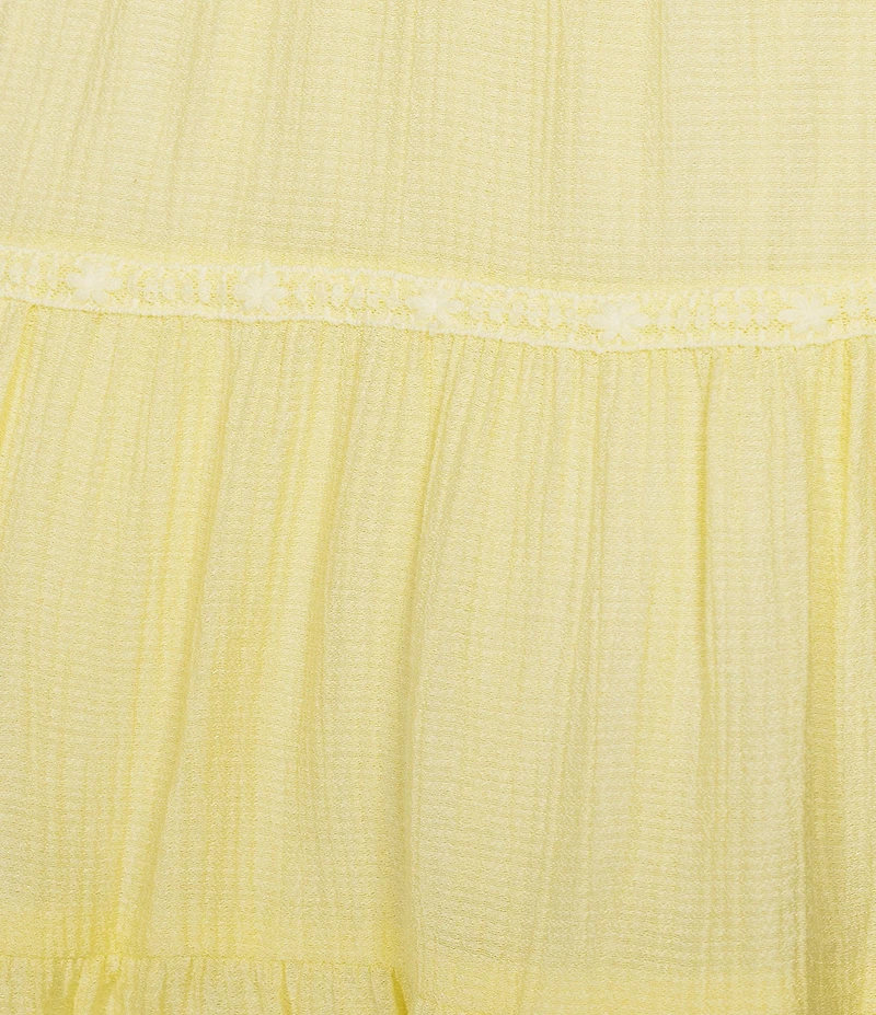 I.N San Francisco Tiered Lace Trim Skirt