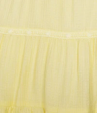 I.N San Francisco Tiered Lace Trim Skirt