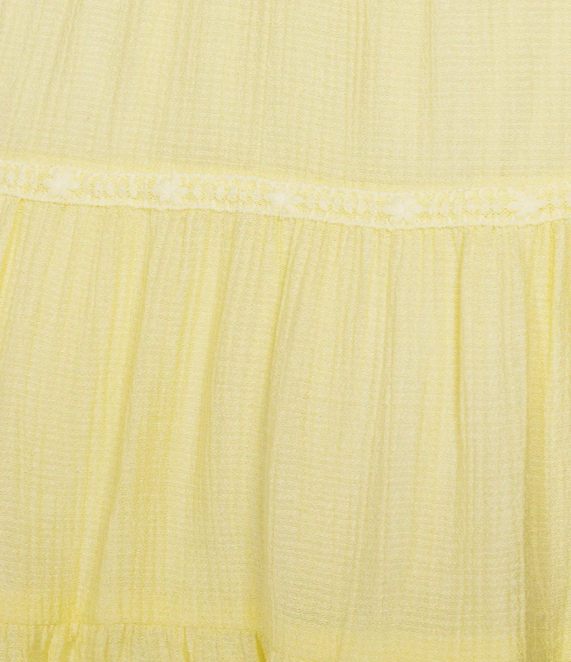 I.N San Francisco Tiered Lace Trim Skirt