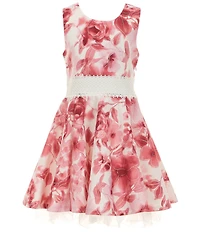 I.N. Girl Big Girls Long-Sleeve Solid Shrug & Sleeveless Floral-Printed Fit-And-Flare Dress Set