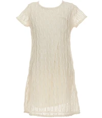 I.N. Girl Big Girls Short Sleeve Crochet Knit Dress
