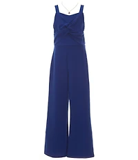 I.N. Girl Big Girls Sleeveless Crepe Jumpsuit