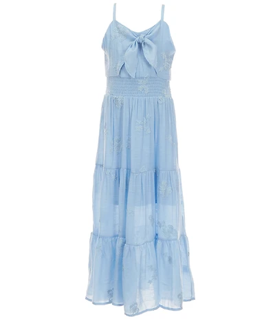 I.N. Girl Big Girls Sleeveless Gauze Long A-Line Dress