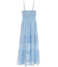 I.N. Girl Big Girls Sleeveless Gauze Long A-Line Dress