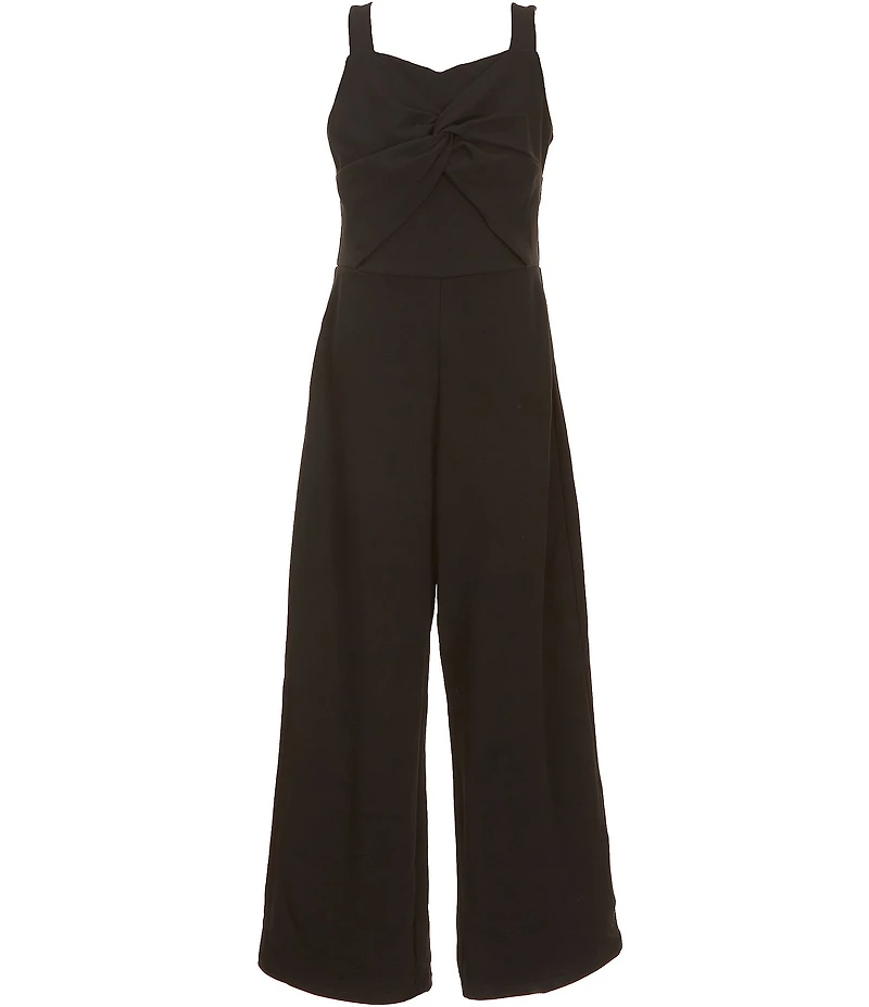 I.N. Girl Big Girls Long-Sleeve Animal-Printed Faux-Fur Jacket & Sleeveless Scuba Crepe Jumpsuit Set