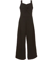 I.N. Girl Big Girls Long-Sleeve Animal-Printed Faux-Fur Jacket & Sleeveless Scuba Crepe Jumpsuit Set