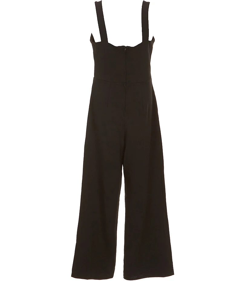 I.N. Girl Big Girls Long-Sleeve Animal-Printed Faux-Fur Jacket & Sleeveless Scuba Crepe Jumpsuit Set