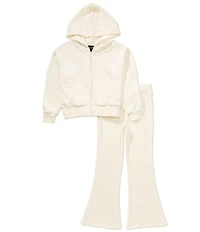 I.N. Girl Big Girls Long-Sleeve Hooded Jacket & Matching Sweatpant Set