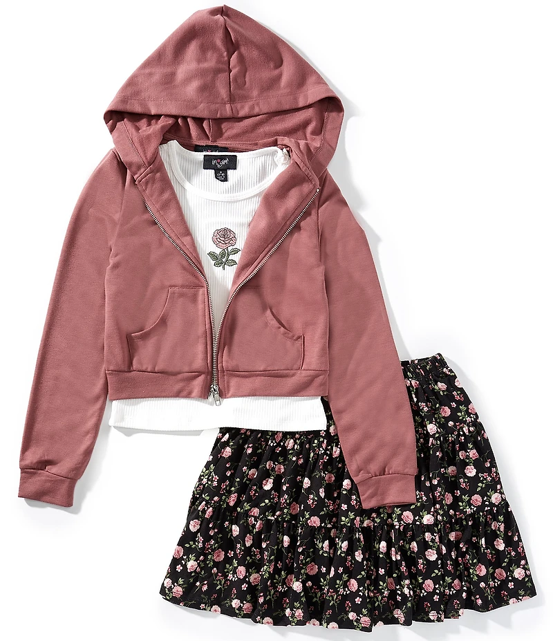 I.N. Girl Big Girls Long-Sleeve Hooded Jacket