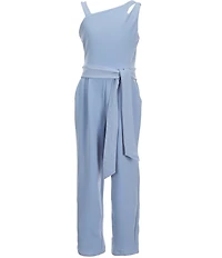 I.N. Girl Big Girls One Shoulder Teardrop Cut Out Jumpsuit