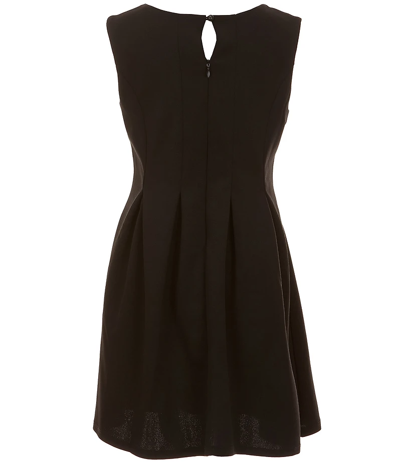 I.N. Girl Big Girls Sleeveless Fit-And-Flare Scuba Dress