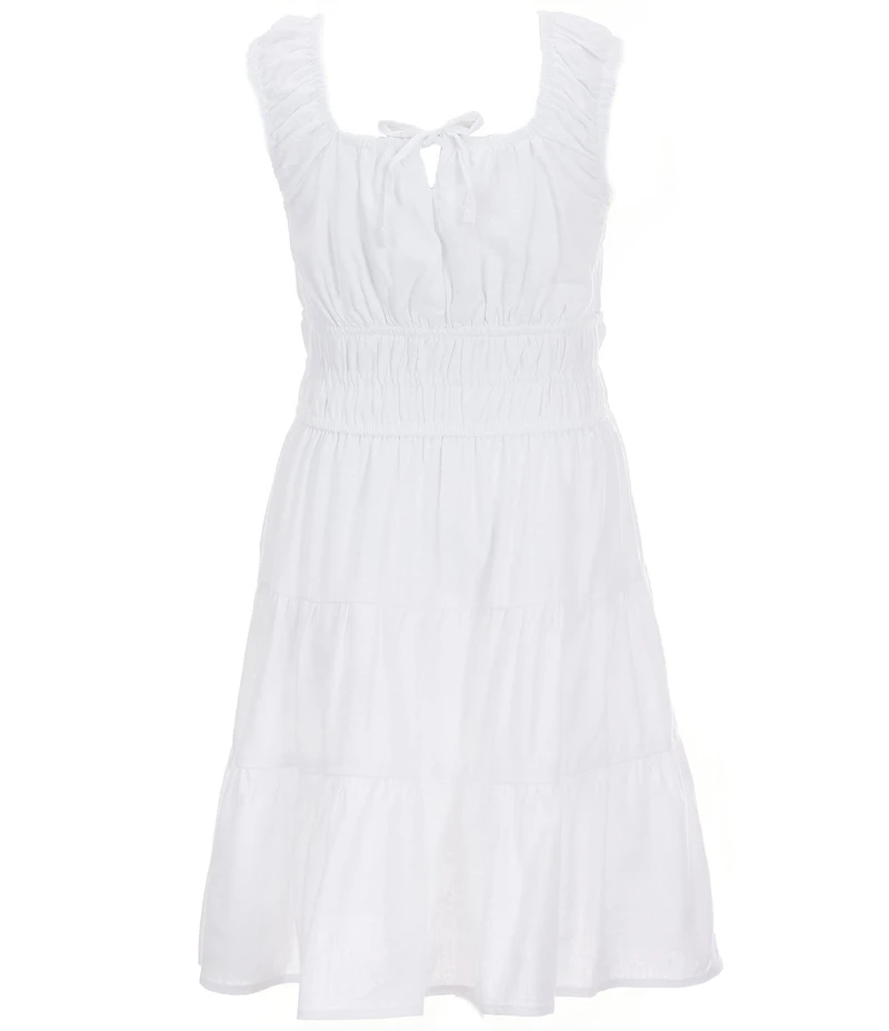 I.N. Girl Big Girls Sleeveless Ruched-Bodice Tiered Dress