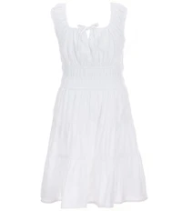 I.N. Girl Big Girls Sleeveless Ruched-Bodice Tiered Dress
