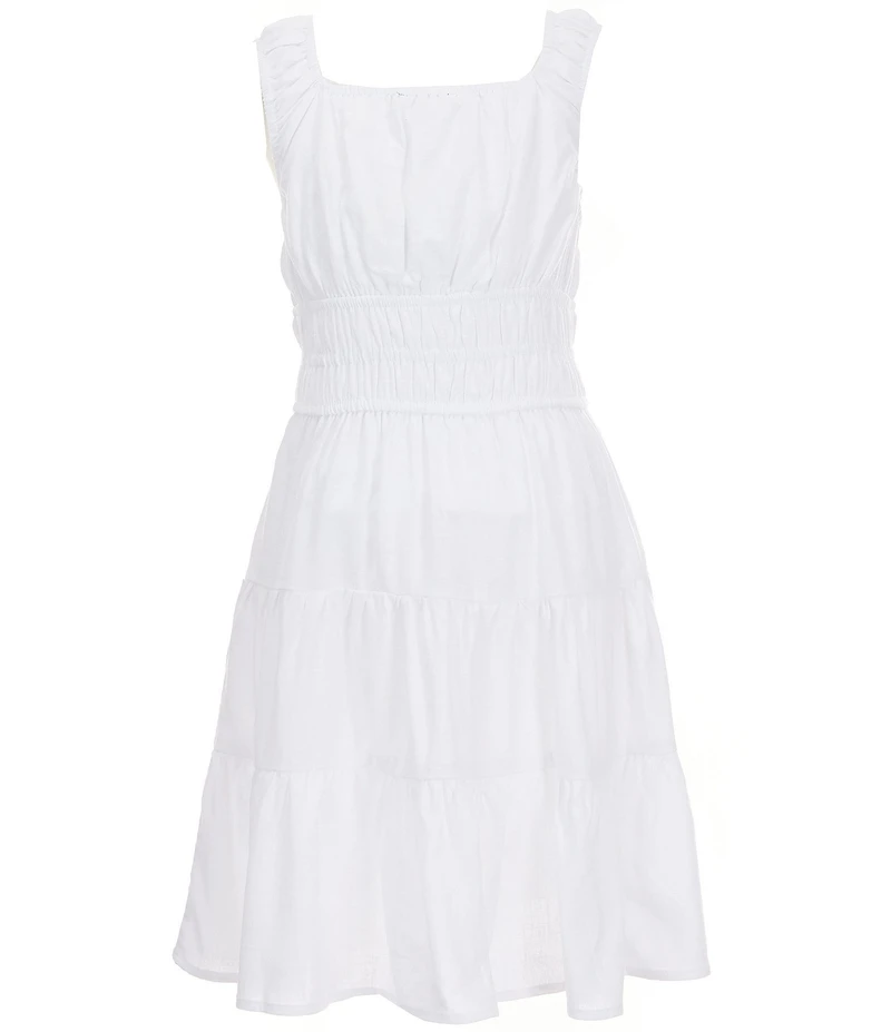 I.N. Girl Big Girls Sleeveless Ruched-Bodice Tiered Dress