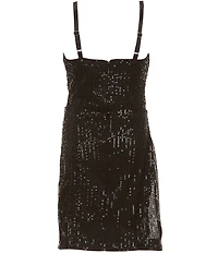 I.N. Girl Big Girls Sleeveless Sequin-Embellished Slip Dress
