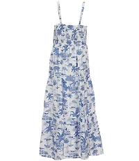 I.N. Girl Big Girls Sleeveless Tropical-Toile Dress