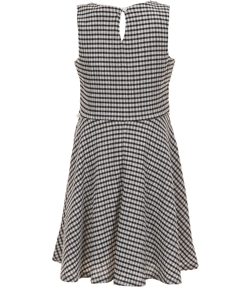 I.N. Girl Little Girls Daisy Gingham Sleeveless Fit & Flare Dress