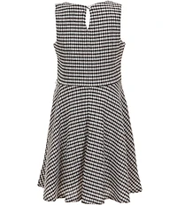 I.N. Girl Little Girls Daisy Gingham Sleeveless Fit & Flare Dress