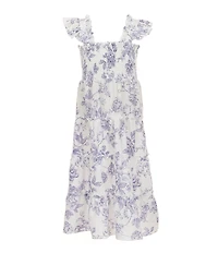 I.N. Girl Little Girls Flutter-Sleeve Floral-Toile-Printed Dress