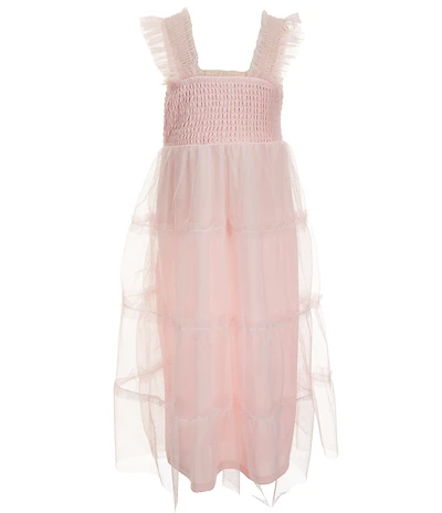 I.N. Girl Little Girls Sleeveless Smocked-Bodice/Ruffled Skirted Fit-And-Flare Dress