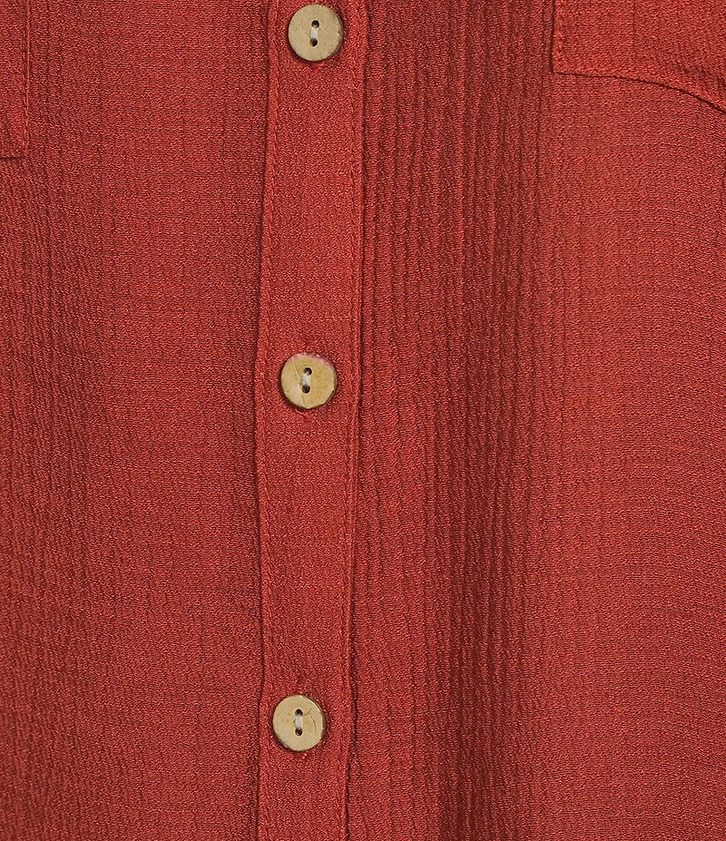 I.N. San Francisco 3/4 Sleeve Button Front Woven Top