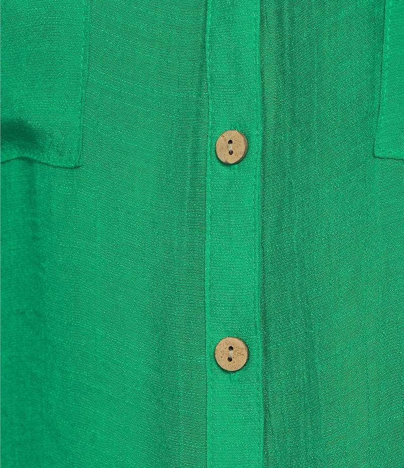 I.N. San Francisco 3/4 Sleeve Patch-Pocket Woven Shirt