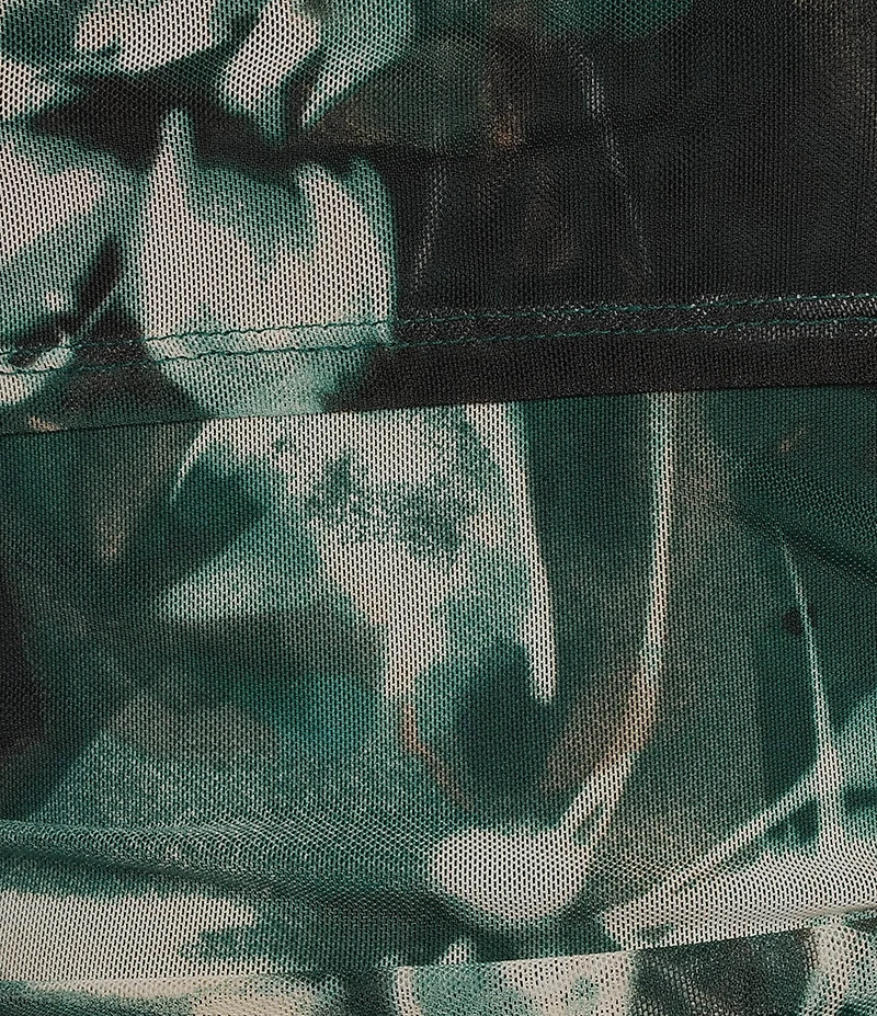 I.N. San Francisco Abstract Floral Off The Shoulder Long Sleeve Shirred Side Top