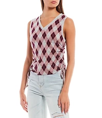 I.N. San Francisco Argyle Brushed Hachi Vest