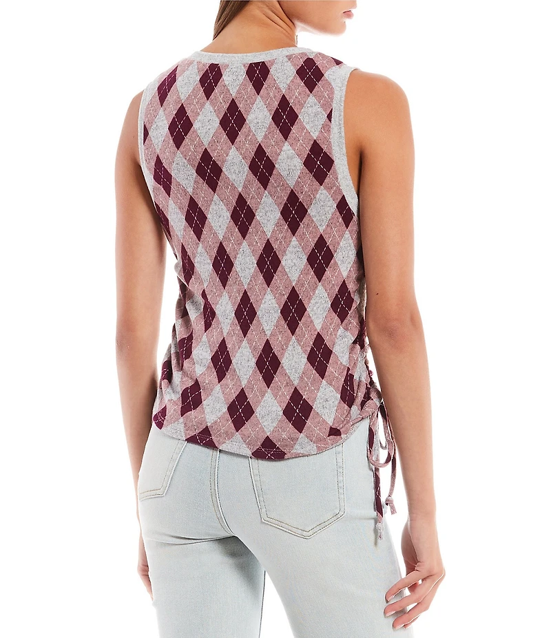 I.N. San Francisco Argyle Brushed Hachi Vest