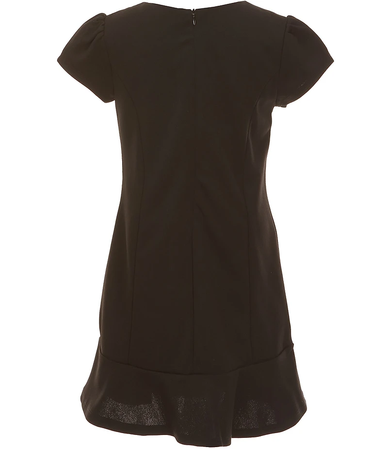 I.N. San Francisco Big Girls Bow Trim Flounce Hem Dress