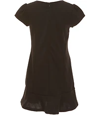 I.N. San Francisco Big Girls Bow Trim Flounce Hem Dress