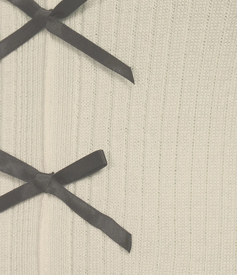 I.N. San Francisco Bow Front Short Sleeve Sweater