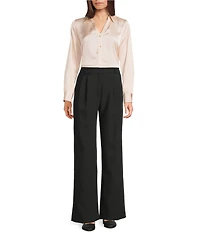 I.N. San Francisco Collared Long Sleeve Button Front Top