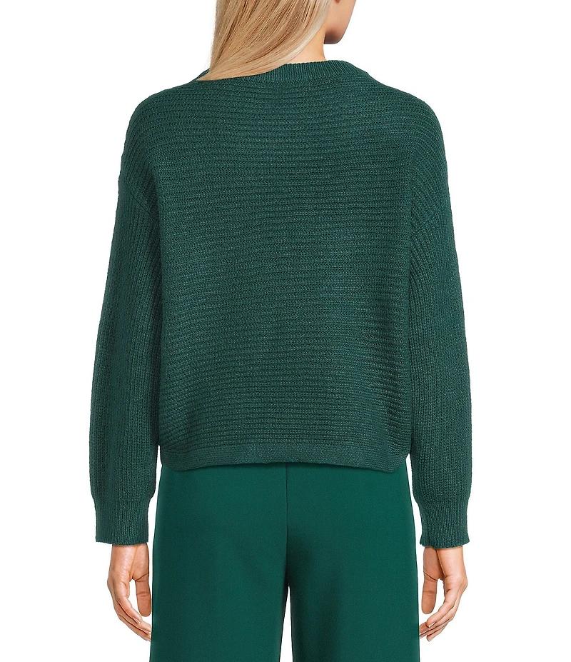 I.N. San Francisco Crew Neck Long Sleeve Cropped Sweater