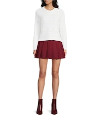 I.N. San Francisco Crew Neck Long Sleeve Cropped Sweater