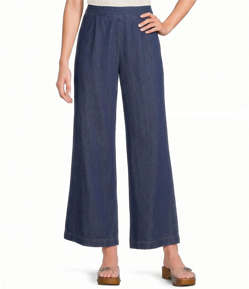 I.N. San Francisco Denim Hi-Waist Wide Leg Pull On Pants