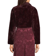 I.N. San Francisco Faux Fur Long Sleeve Cropped Jacket